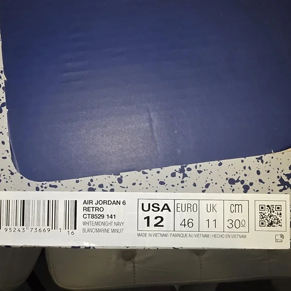 Midnight NAVY AIR JORDAN 6 ( GREAT CONDITION) - Picture 11 of 15